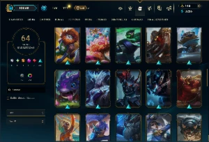 Platina 3 com 80 Champs e 64 Skins ( JG / TOP ) - League of Legends LOL