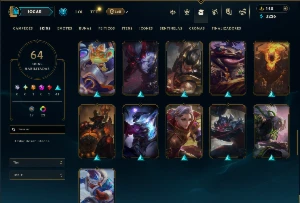 Platina 3 com 80 Champs e 64 Skins ( JG / TOP ) - League of Legends LOL