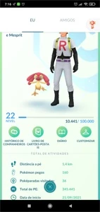Conta Pokémon go lvl 22- D107