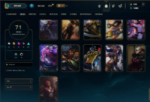 Bronze 4 com 120 Champs e 71 Skins - League of Legends LOL