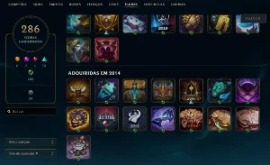 Conta Lol Full Acesso | 160 Skins | Main Sup Mono Amumu - League of Legends