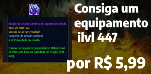 Brasão da Chama Sombria do Aspecto Encantado - item 447ilvl - Blizzard
