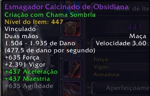 Brasão da Chama Sombria do Aspecto Encantado - item 447ilvl - Blizzard