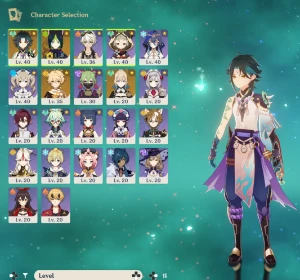 Conta Genshin AR 25 - Xiao, Tighnari, Jean - Genshin Impact