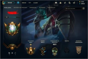Conta gold1 com 1k200 RP e 39k EA 138 skins (2 ultimate) - League of Legends LOL
