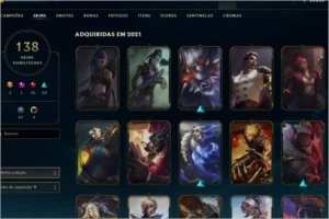 Conta gold1 com 1k200 RP e 39k EA 138 skins (2 ultimate) - League of Legends LOL