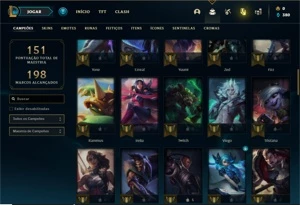 Conta ouro 4 com 67 Champs e 36 Skins + 2 Fragmentos - League of Legends LOL