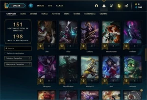 Conta ouro 4 com 67 Champs e 36 Skins + 2 Fragmentos - League of Legends LOL