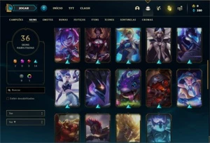 Conta ouro 4 com 67 Champs e 36 Skins + 2 Fragmentos - League of Legends LOL