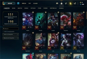Conta ouro 4 com 67 Champs e 36 Skins + 2 Fragmentos - League of Legends LOL