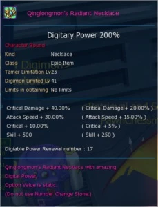 Conta Digimon Masters Online DMO