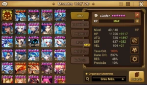 Conta midgame com Lucifer e Douman - Summoners War
