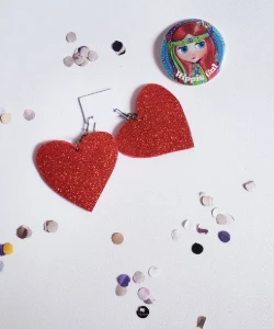 Brincos Festa Coração - Artesanato e Personalizados