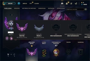 Conta MESTRE com 70 PDL e 31 Champs + 4 Skins - League of Legends LOL