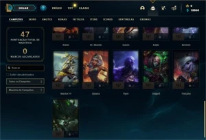 Conta MESTRE com 70 PDL e 31 Champs + 4 Skins - League of Legends LOL