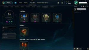 Conta nível 103, todos os champs + 91skins, 60k EA + 3k EL - League of Legends LOL