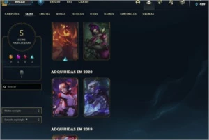 CONTA LEAGUE OF LEGENDS OURO lV LOL