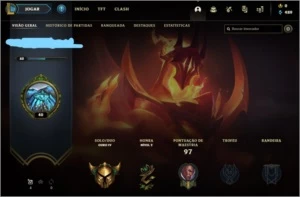 CONTA LEAGUE OF LEGENDS OURO lV LOL
