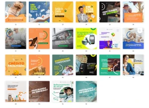 Pack Canva Financeiro - 52 Artes Editáveis - Serviços Digitais