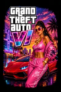 +70 Artes Estilo GTA 6 Estampas BSC