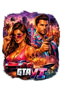 +70 Artes Estilo GTA 6 Estampas BSC
