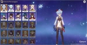 conta genshin AR14 ganyu + 4 estrelas - Genshin Impact