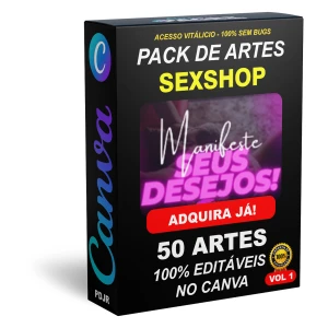 Pack Canva Sexshop - 50 Artes Editáveis - Digital Services