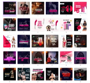 Pack Canva Sexshop - 50 Artes Editáveis - Serviços Digitais