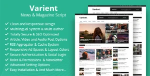 Varient - News & Magazine Source Script PHP - Sites, Lojas e Sistemas Prontos Sites e Scripts