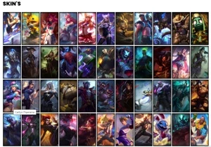 Conta unranked com 145 Champs e 144 Skins - League of Legends LOL