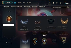 Conta unranked com 145 Champs e 144 Skins - League of Legends LOL