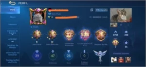 CONTA MÍTICO + 40 HEROIS + 27T SKIN + 53K DE OURO - Mobile Legends
