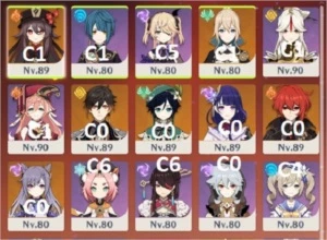 Conta RA57 Top End Game 8+ 5* e 5 armas 5* - Genshin - Genshin Impact