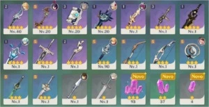 Conta RA57 Top End Game 8+ 5* e 5 armas 5* - Genshin - Genshin Impact