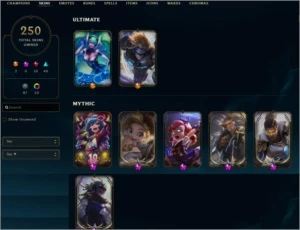 CONTA LOL (SERVER BR) - 250 SKINS - League of Legends