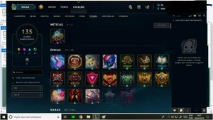 Conta league of legends, TODOS Champ,59 skins, 135 icones! LOL