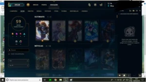 Conta league of legends, TODOS Champ,59 skins, 135 icones! LOL
