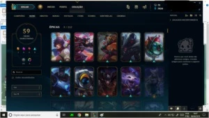 Conta league of legends, TODOS Champ,59 skins, 135 icones! LOL