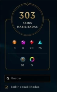 Conta LoL 303 Skins - League of Legends
