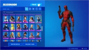Vendo Conta Fortnite 151 skins e + de 90 picaretas.