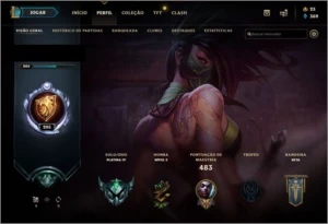 CONTA PLATINA 4 136 CAMPEÕES Level 205 55 skins - League of Legends LOL