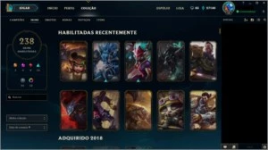 Conta League of Legends 238 Skins LOL