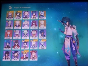 Conta AR 51 Genshin, Eula, Túmulo, Albedo, Xiao e jean - Genshin Impact