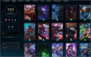 Conta LOL Diamante IV 280 skins - League of Legends