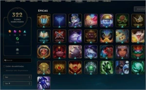 Conta LOL Diamante IV 280 skins - League of Legends