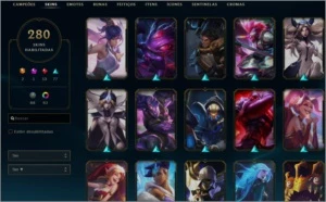 Conta LOL Diamante IV 280 skins - League of Legends