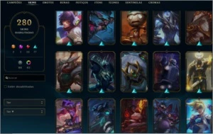 Conta LOL Diamante IV 280 skins - League of Legends