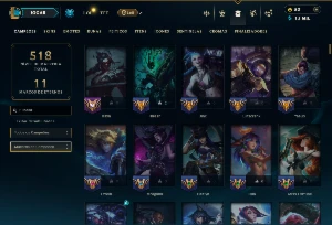 Prata 2 com TODOS os Champs e 159 Skins ( ADC / JG / MID ) - League of Legends LOL