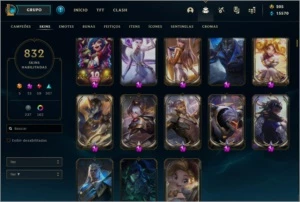 Conta LoL 832 skins, Desde 2012 - League of Legends
