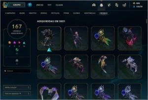Conta LoL 832 skins, Desde 2012 - League of Legends